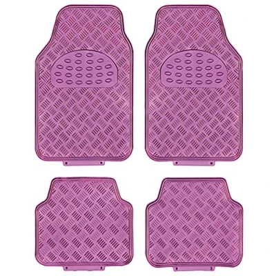 Afbeelding van Race Sport Automattenset Alu look Universeel Pvc Roze 4 delig