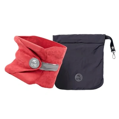 Afbeelding van Trtl Pillow wetenschappelijk bewezen, super zachte nek, ondersteunende reiskussen, wasmachinebestendig, koraalrood