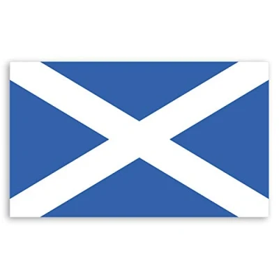 Afbeelding van 2 x 10cm Schotland vlag vinyl stickers Schotse Saltire laptop sticker #34265 (10cm breed)