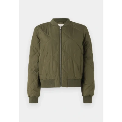 Afbeelding van TOM Tailor Denim Quilted Bomber Bomberjacks, Dames, Maat: Large, Grape leaf green