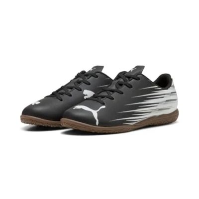 Afbeelding van Puma Attacanto II IT Zaalvoetbalschoenen voor kinderen, Maat: 28, Black/white Textiel/ synthetisch