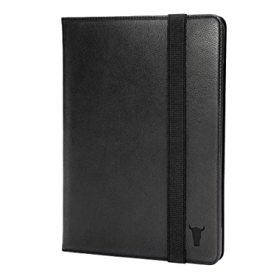 Afbeelding van TORRO Tablet Hoes Compatibel met iPad 9e, 8e en 7e Gen 10.2&quot; Echt Kwaliteitsvol Lederen Cover [Verstelbare Stand functie] [Wake/Sleep Compatibel] (Zwart)