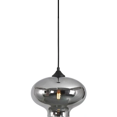 Afbeelding van Artdelight Hanglamp Toronto Ø 27 cm rook glas zwart