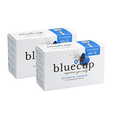 Afbeelding van Bluecup navulbare capsules Nespresso , compatibel met machines (origineel), deksels voor gebruik capsules, aanvulling [400 deksels]