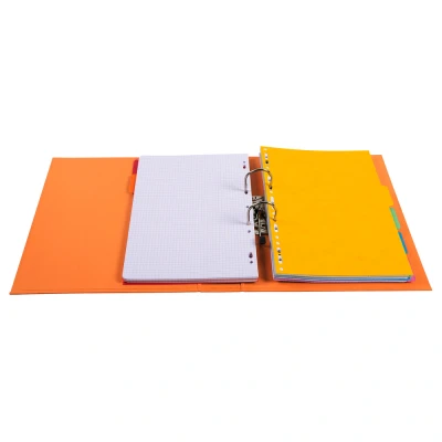 Afbeelding van Exacompta 53744E 1 map met hefboommechanisme A4 Prem&#039;Touch achterkant 70 mm mechanisme 75 buitenafmetingen: 32 x 29 7 cm afhechtbaar formaat kleur: oranje