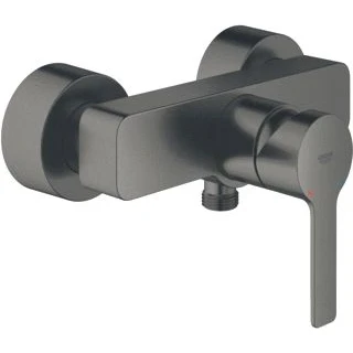 Afbeelding van Grohe lineare douchemengkraan wand eengreeps 2 gats met s koppelingen 150mm g1 hard graphite geborsteld 33865al1