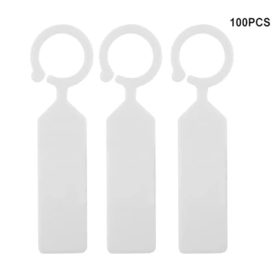 Afbeelding van 100 stks waterdichte plant boom tags sterke plastic tuin opknoping labels kwekerij zaailing markers (wit)