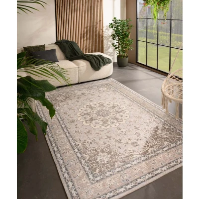 Afbeelding van Vintage Buitenkleed Valenca Nova Beige/lichtgrijs 160x230 Cm