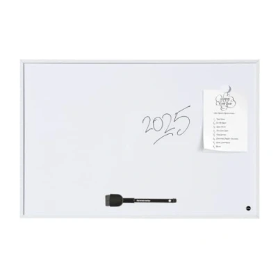 Afbeelding van Bi Office whiteboard New Basic, Magnetisch, droog afwisbaar met wit MDF frame, 885x585 mm