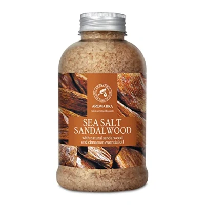 Afbeelding van Badzout Sandelhout 600g Zeezout Tegen Acne Droge Huid Spierpijn Vermoeidheid Huidverzorging Aromatherapie Anti Stress Bad Spa Wellness Ontspanning Aging