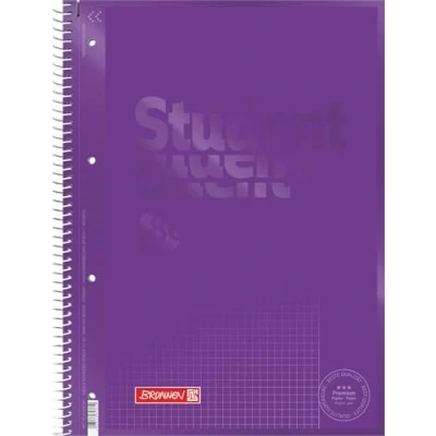Afbeelding van Brunnen 1067926160 Notitieblok/Collegeblock Student Colour Code (A4 geruit, liniatuur 26, 90 g/m², 80 vellen) violet