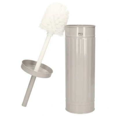 Afbeelding van MSV Industrial Toilet/wc borstel houder metaal licht grijs 38 cm