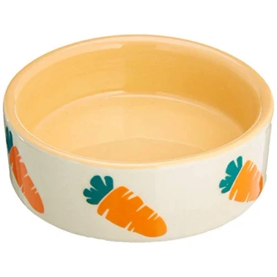 Afbeelding van Nobby Knaagdieren keramische schaal Carrot, beige oranje, Ø7,5 x 2,5 cm, 55 ml,1 stuk
