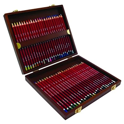 Afbeelding van Derwent Pastel Kleurpotloden, Tekenen en Schrijven, Set van 48 in Houten Geschenkdoos, Ideaal voor Mengen Kleuren, Professionele Kwaliteit, 0700644