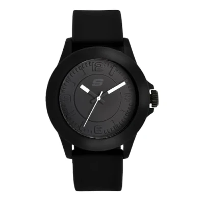Afbeelding van Skechers Horloge voor dames, Quartz uurwerk met siliconen, polyurethaan, lederen of roestvrij stalen band,Houtskool,40MM