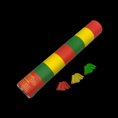 Afbeelding van Fjesta confetti kanon 30cm Vasteloavend Rood Geel Groen