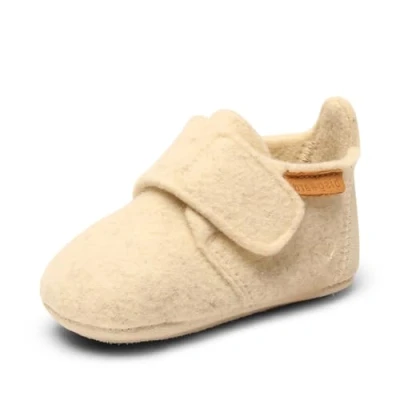 Afbeelding van bisgaard Jongens Unisex Kinderen Baby Wool First Walker Shoe, Crème, 20 EU