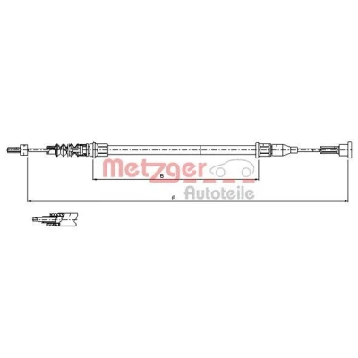 Afbeelding van Kabel, parkeerrem METZGER 11.5761
