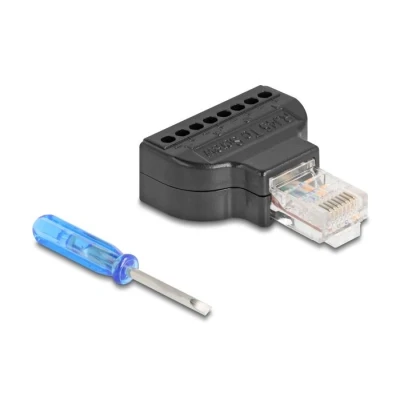 Afbeelding van Delock RJ45 Stecker zu Terminalblock mit Schraubendreher Cat.5e HQ p