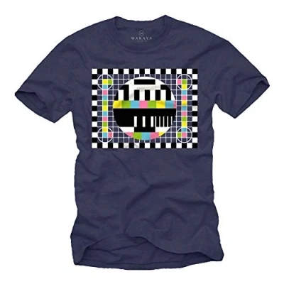 Afbeelding van MAKAYA T Shirt Heren Sheldon Theory Testscreen Blauw L