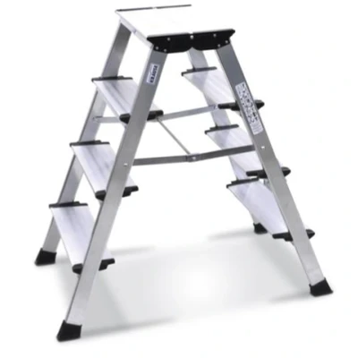 Afbeelding van Vouwtrapje Aluminium H 850Mm Aan Beide Zijden Te Gebruiken 2X4Treden