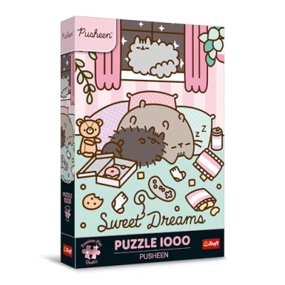 Afbeelding van Trefl Premium Plus Quality Puzzle Pusheen 1000 stukjes, een serie puzzels met favoriete helden, voor volwassenen en kinderen vanaf 14 jaar