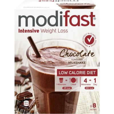 Afbeelding van Modifast Intensive Milkshake Chocolade 9 Stuks Afslankproduct 423g