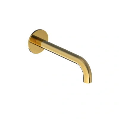 Afbeelding van HotBath Cobber Uitloop 18cm CB095 18 Geborsteld Messing PVD