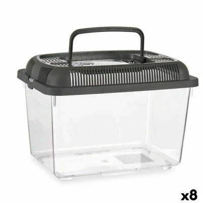 Afbeelding van Vissenkom Met handvat Groot Grijs Plastic 7 L 20 x 30 cm (8 Stuks)