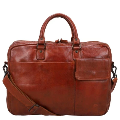 Afbeelding van Bear Design Aktetas / Laptoptas Cognac