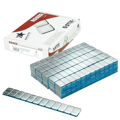 Afbeelding van Stix Plakgewichten 30 g (12 x 2,5 g) reep extra plat 2 mm balanceergewichten aluminium velg