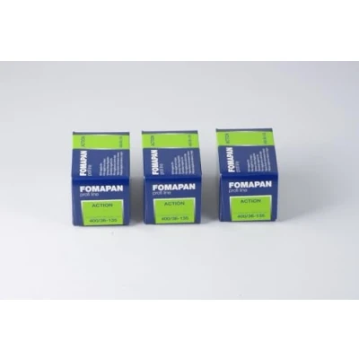 Afbeelding van FOMAPAN Action 400 135/36 verpakking van 3 stuks in zwart/wit