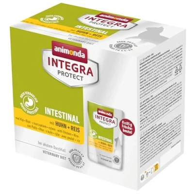 Afbeelding van 8 x 85 g animonda Integra Protect Adult Intestinal Kip &amp; Rijst kattenvoer nat