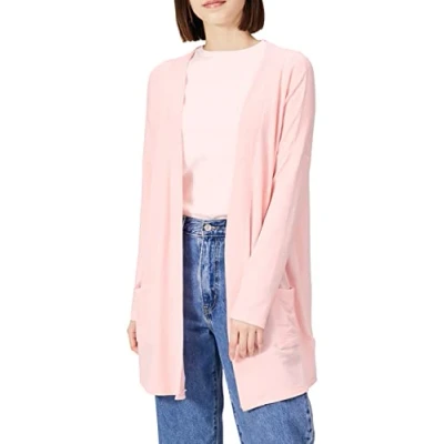 Afbeelding van Amazon Essentials Dames Relaxed Fit Lichtgewicht Lounge Terry Open Front Cardigan, Lichtroze, XX Large