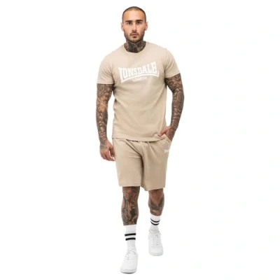 Afbeelding van Lonsdale SET Normale Passform MOY Trainingsbroek, Heren, Maat: XXL, Beige white