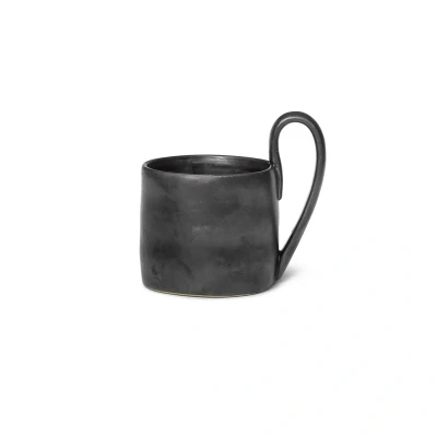 Afbeelding van ferm LIVING Flow mok, zwart, 360 ml, keramiek, geglazuurd