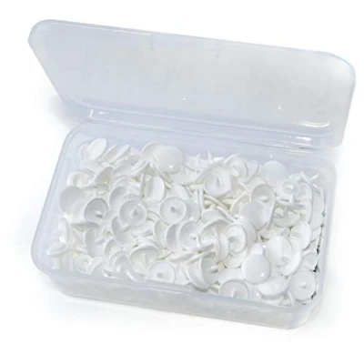 Afbeelding van RERI Kam Drukknopen wit, set van 60 stuks T5 plastic drukknoppen naaivrije snaps buttons voor doe het zelf
