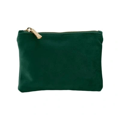 Afbeelding van Bagbase Polyester fluwelen accessoirezakje klein donker smaragd, accessoiretas en kantoororganizer voor mannen vrouwen autosleutelzakje waszak, donkere Accessoire Tas