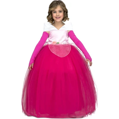 Afbeelding van VIVING COSTUMES / JUINSA Roze ballroomprinseskostuum voor meisjes 5 6 jaar