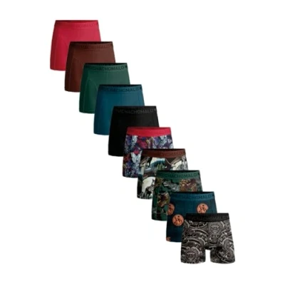 Afbeelding van MUCHACHOMALO Heren Boxers, Katoenen Ondergoed, Multipack 10 Pack, Boxershorts Print Klassieke Pasvorm, met Elastische Tailleband