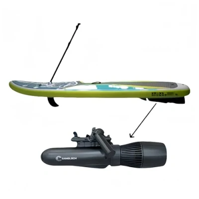 Afbeelding van Camolech Elektrische onderwaterscooter, 40 W, 60 m vrij duiken, snorkelen, zeescooter, borstelloze motor, 700 minuten, afneembare batterij, waterroller voor zwembad (700 16000 mAh)