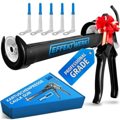 Afbeelding van EFFEKTWERK Siliconenspuit Professionele Patroonpers met 25:1 Krachtoverbrenging Spuitpistool voor 150 310ml Kit en Lijmpatronen