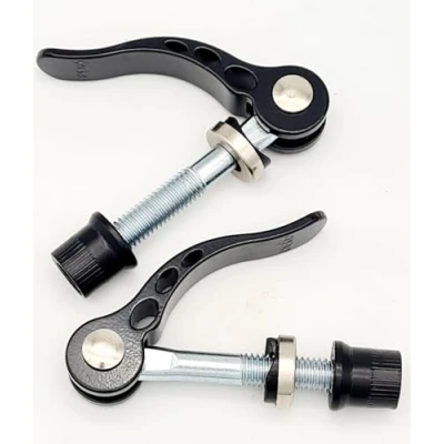 Afbeelding van Meer kleur 2 stuks fiets snelspanners quick release zadelklem M8 x 55 mm (zwart)