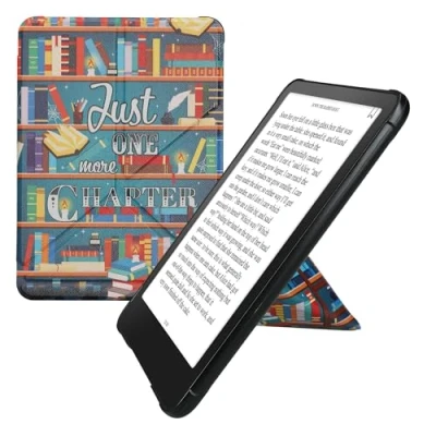 Afbeelding van kwmobile E reader hoesje geschikt voor Amazon Kindle Paperwhite (2024)/Colorsoft hoes Ereader flip case met standaard cover van kunstleer In meerkleurig