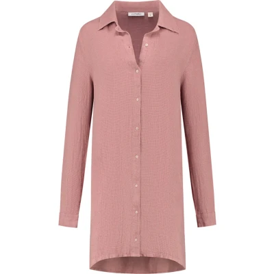 Afbeelding van Yumeko blousejurk gewassen linnen wafel blush rose s