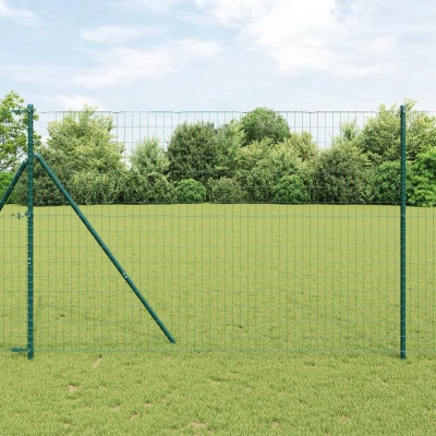 Afbeelding van vidaXL Euro Hek Groen 1.5x10 m Staal