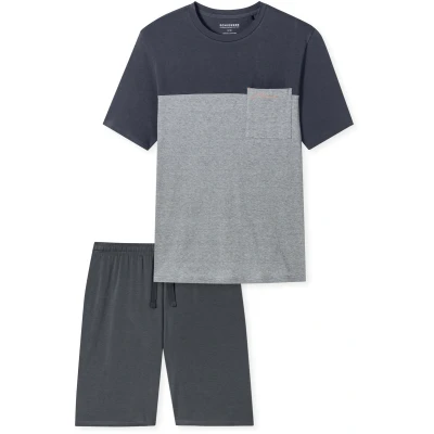 Afbeelding van Schiesser Pyjama, Heren, Maat: 56, Kohle