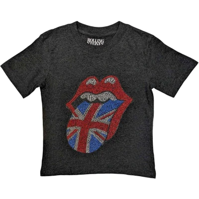 Afbeelding van The Rolling Stones British Tongue Kinder T shirt Kids tm 12 jaar Zwart