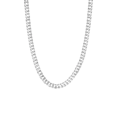 Afbeelding van Lucardi Kinder Gerecycled zilveren Ketting gourmetschakel. 925 Zilver Zilverkleurig 42 cm