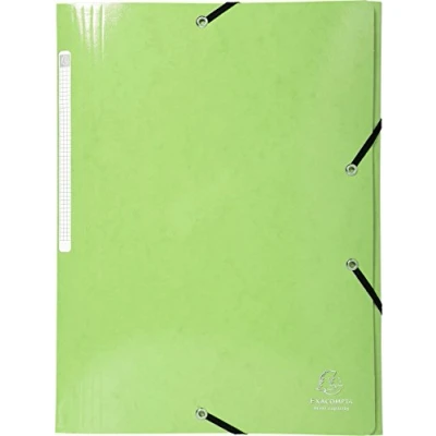 Afbeelding van Exacompta Ref 55823E Iderama Collection Elastische 3 Flap Map Geschikt voor A4 documenten, 425gsm Glanzend Gecoat Pressboard, FSC gecertificeerd Lime Groen (Pack van 25)
